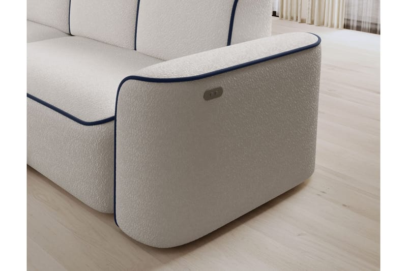 Ume 4-sits Soffa med Divan - Vit - Möbler - Soffa - Divansoffa & schäslongsoffa - 4 sits soffa med divan