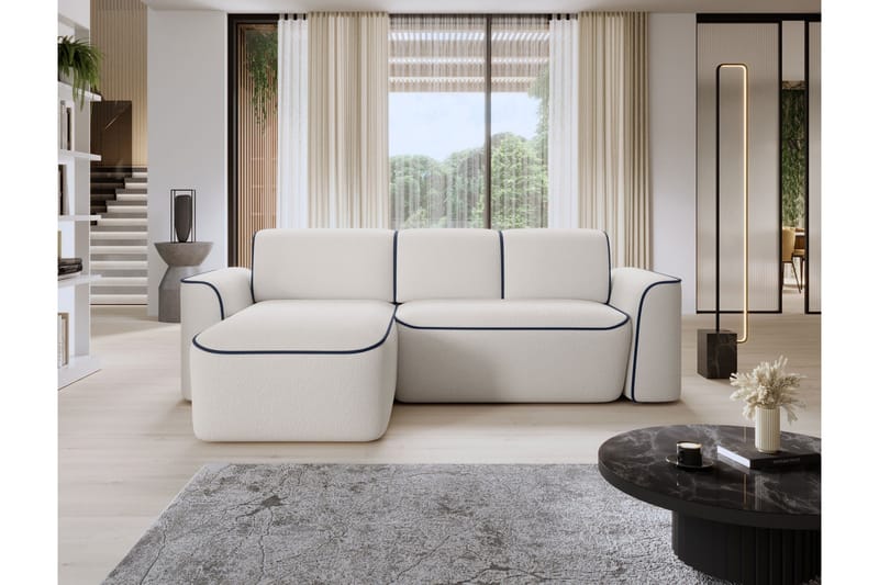 Ume 4-sits Soffa med Divan - Vit - Möbler - Soffa - Divansoffa & schäslongsoffa - 4 sits soffa med divan
