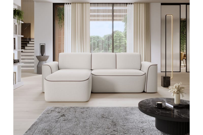 Ume 4-sits Soffa med Divan - Vit - Möbler - Soffa - Divansoffa & schäslongsoffa - 4 sits soffa med divan