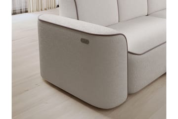 Ume 4-sits Soffa med Divan - Vit - Möbler - Soffa - Divansoffa & schäslongsoffa - 4 sits soffa med divan