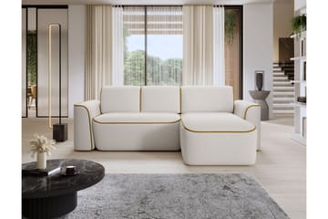 Ume 4-sits Soffa med Divan - Vit - Möbler - Soffa - Divansoffa & schäslongsoffa - 4 sits soffa med divan