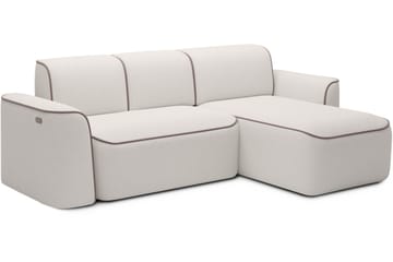 Ume 4-sits Soffa med Divan - Vit - Möbler - Soffa - Divansoffa & schäslongsoffa - 4 sits soffa med divan
