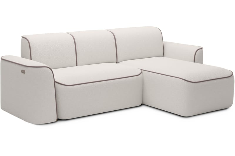 Ume 4-sits Soffa med Divan - Vit - Möbler - Soffa - Divansoffa & schäslongsoffa - 4 sits soffa med divan