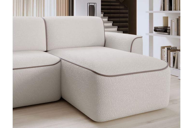 Ume 4-sits Soffa med Divan - Vit - Möbler - Soffa - Divansoffa & schäslongsoffa - 4 sits soffa med divan