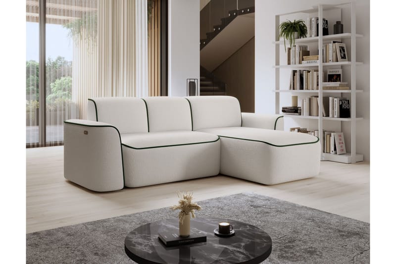 Ume 4-sits Soffa med Divan - Vit - Möbler - Soffa - Divansoffa & schäslongsoffa - 4 sits soffa med divan