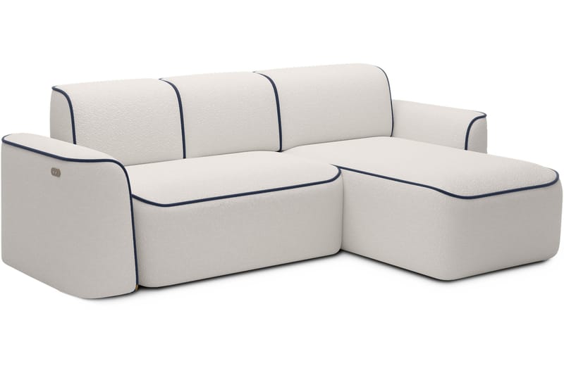 Ume 4-sits Soffa med Divan - Vit - Möbler - Soffa - Divansoffa & schäslongsoffa - 4 sits soffa med divan