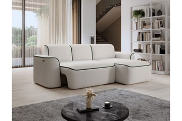Ume 4-sits Soffa med Divan - Vit - Möbler - Soffa - Divansoffa & schäslongsoffa - 4 sits soffa med divan