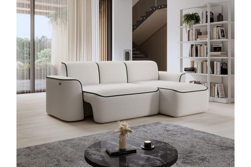 Ume 4-sits Soffa med Divan - Vit - Möbler - Soffa - Divansoffa & schäslongsoffa - 4 sits soffa med divan