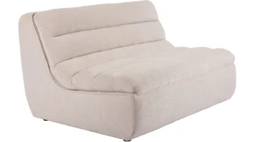 Valdoro 2-sits Mittmodul i tyg 135 cm - Beige - Möbler - Soffa - 2 sits soffa