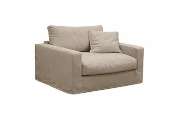 Valencia Extra Djup 3-sits soffa + fåtölj med avtagbar och tvättbar klädsel - Brun - Möbler - Soffa - Soffgrupp
