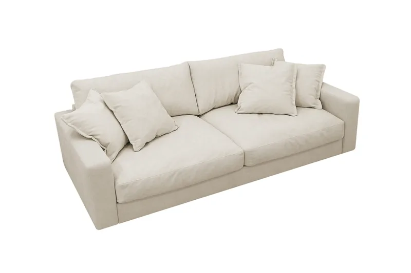Valencia Extra Djup 3-sits Soffa i Chenille - Beige - Möbler - Soffa - 3 sits soffa
