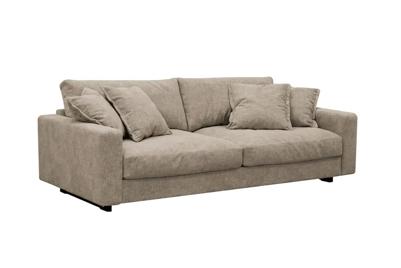 Valencia Extra Djup 3-sits Soffa i Chenille - Brun - Möbler - Soffa - 3 sits soffa