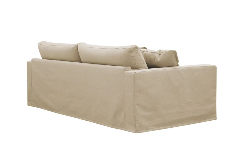 Valencia Extra Djup 3-sits Soffa med avtagbar och tvättbar klädsel - Beige - Möbler - Soffa - 3 sits soffa