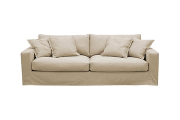 Valencia Extra Djup 3-sits Soffa med avtagbar och tvättbar klädsel - Beige - Möbler - Soffa - 3 sits soffa