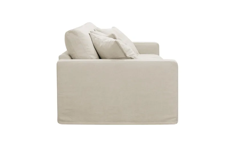 Valencia Extra Djup 3-sits Soffa med avtagbar och tvättbar klädsel - Beige - Möbler - Soffa - 3 sits soffa