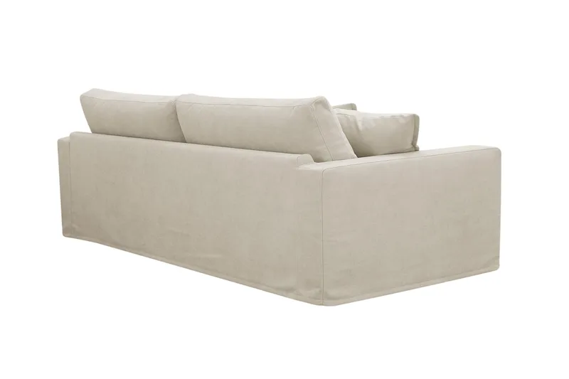 Valencia Extra Djup 3-sits Soffa med avtagbar och tvättbar klädsel - Beige - Möbler - Soffa - 3 sits soffa