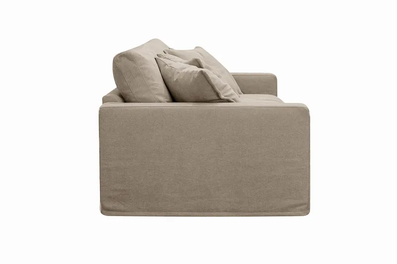 Valencia Extra Djup 3-sits Soffa med avtagbar och tvättbar klädsel - Brun - Möbler - Soffa - 3 sits soffa