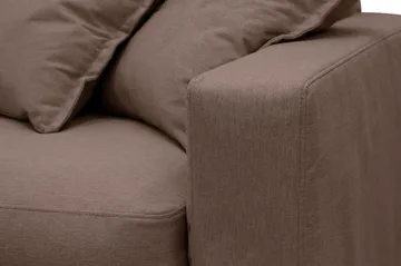 Valencia Extra Djup 3-sits Soffa med avtagbar och tvättbar klädsel - Mörkbrun - Möbler - Soffa - 3 sits soffa