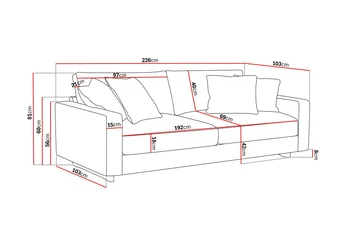Valencia Extra Djup 3-sits Soffa - Taupe - Möbler - Soffa - 3 sits soffa