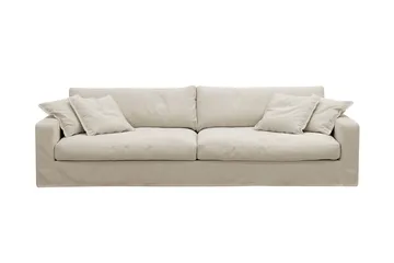 Valencia Extra Djup 4-sits Soffa i Chenille med Löst Överdrag - Beige - Möbler - Soffa - 4 sits soffa