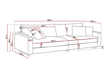 Valencia Extra Djup 4-sits Soffa - Möbler - Soffa - 4 sits soffa