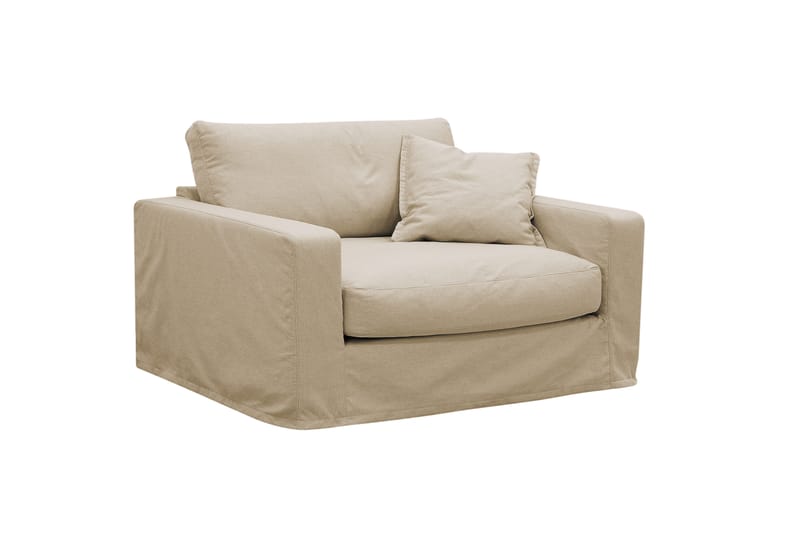 Valencia Extra Djup 5-sits soffa + fåtölj med avtagbar och tvättbar klädsel - Beige - Möbler - Soffa - Soffgrupp