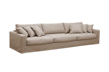 Valencia Extra Djup 5-sits soffa + fåtölj med avtagbar och tvättbar klädsel - Ljusbrun - Möbler - Soffa - Soffgrupp