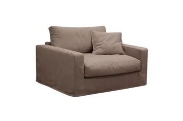 Valencia Extra Djup 5-sits soffa + fåtölj med avtagbar och tvättbar klädsel - Mörkbrun - Möbler - Soffa - Soffgrupp