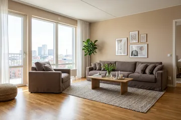 Valencia Extra Djup 5-sits soffa + fåtölj med avtagbar och tvättbar klädsel - Mörkbrun - Möbler - Soffa - Soffgrupp