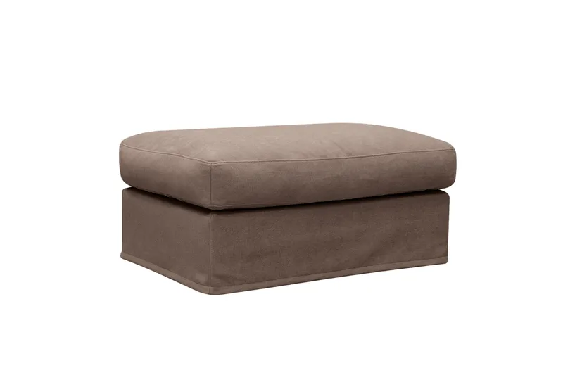 Valencia Extra Djup 5-sits soffa + fotpall med avtagbar och tvättbar klädsel - Mörkbrun - Möbler - Soffa - Soffgrupp