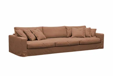 Valencia Extra Djup 5-sits soffa + fåtölj med avtagbar och tvättbar klädsel - Rostbrun - Möbler - Soffa - Soffgrupp