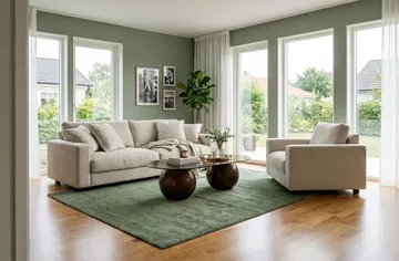 Valencia Soffgrupp Extra Djup 3-sits Soffa + Fåtölj i Chenille - Beige - Möbler - Soffa - Soffgrupp
