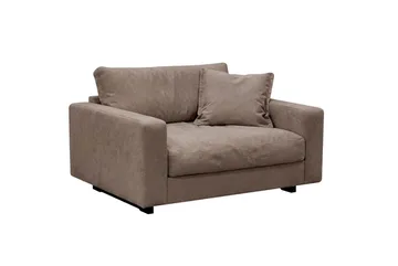 Valencia Soffgrupp Extra Djup 3-sits Soffa + Fåtölj i Chenille - Mörkbrun - Möbler - Soffa - Soffgrupp