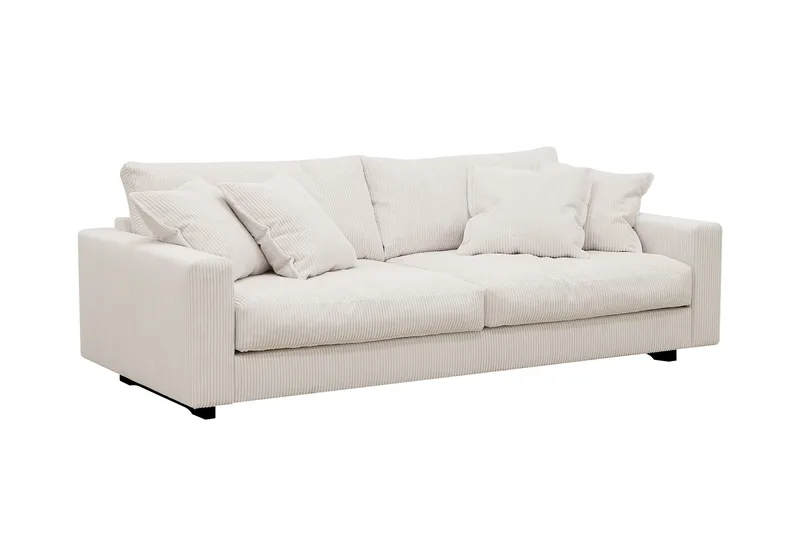Valencia Soffgrupp Extra Djup 3-sits Soffa + Fotpall - Offwhite - Möbler - Soffa - Hörnsoffa