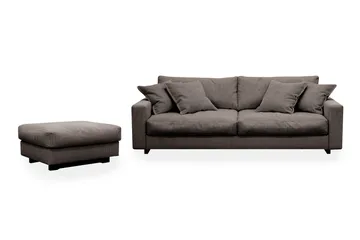 Valencia Soffgrupp Extra Djup 3-sits Soffa + Fotpall