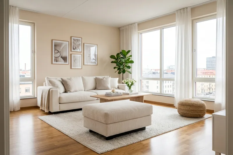 Valencia Soffgrupp Extra Djup 3-sits Soffa + Fotpall - Offwhite - Möbler - Soffa - Hörnsoffa