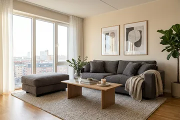 Valencia Soffgrupp Extra Djup 3-sits Soffa + Fotpall - Taupe - Möbler - Soffa - Hörnsoffa