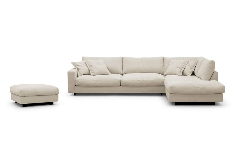 Valencia Soffgrupp Extra Djup 4-sits Schäslong Höger + Fotpall, Beige