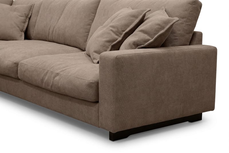 Valencia Soffgrupp Extra Djup 4-sits Schäslong Vänster + Fåtölj - Mörkbrun - Möbler - Soffa - Soffgrupp
