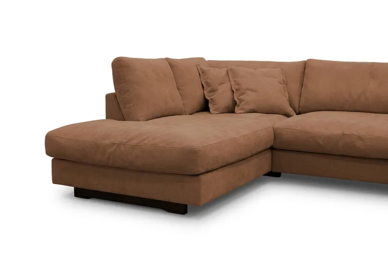 Valencia Soffgrupp Extra Djup 4-sits Schäslong Vänster + Fåtölj - Rostbrun - Möbler - Soffa - Soffgrupp