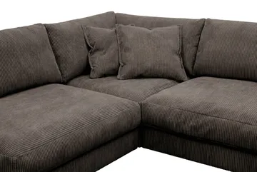 Valencia Soffgrupp Extra Djup 4-sits Schäslong Vänster + Fotpall - Taupe - Möbler - Soffa - Soffgrupp