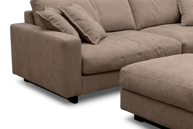 Valencia Soffgrupp Extra Djup 4-sits Soffa + Fotpall - Mörkbrun - Möbler - Soffa - Soffgrupp