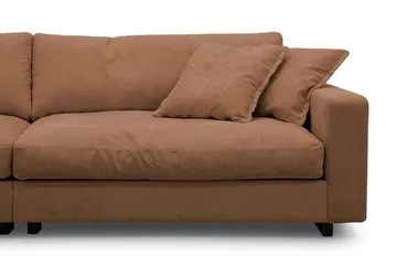 Valencia Soffgrupp Extra Djup 4-sits Soffa + Fotpall - Rostbrun - Möbler - Soffa - Soffgrupp