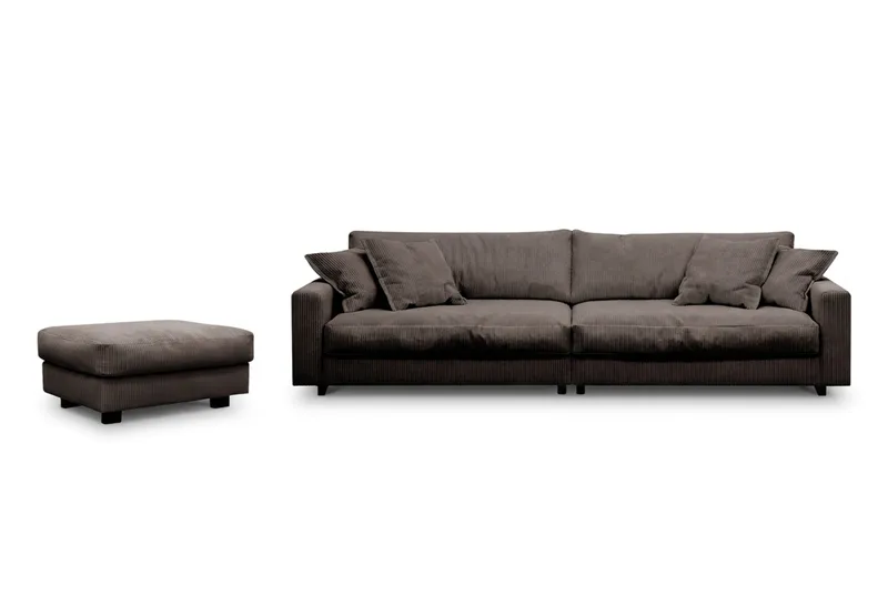 Valencia Soffgrupp Extra Djup 4-sits Soffa + Fotpall, Taupe