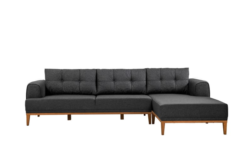 Valsot 4-sits Soffa med Divan - Antracit - Möbler - Soffa - Divansoffa & schäslongsoffa - 4 sits soffa med divan