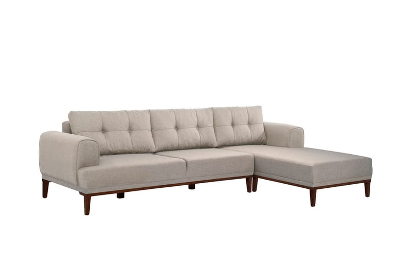 Valsot 4-sits Soffa med Divan, Creme