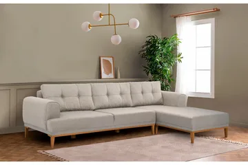 Valsot 4-sits Soffa med Divan - Creme - Möbler - Soffa - Divansoffa & schäslongsoffa - 4 sits soffa med divan