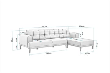 Valsot 4-sits Soffa med Divan - Creme - Möbler - Soffa - Divansoffa & schäslongsoffa - 4 sits soffa med divan