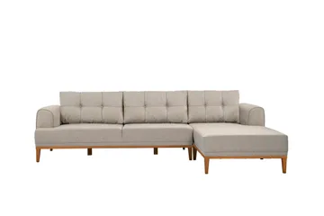 Valsot 4-sits Soffa med Divan - Creme - Möbler - Soffa - Divansoffa & schäslongsoffa - 4 sits soffa med divan