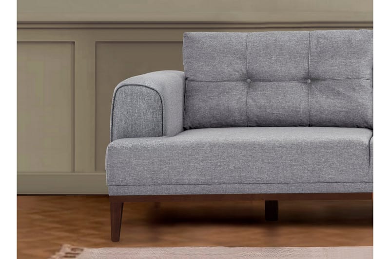 Valsot 4-sits Soffa med Divan - Grå - Möbler - Soffa - Divansoffa & schäslongsoffa - 4 sits soffa med divan